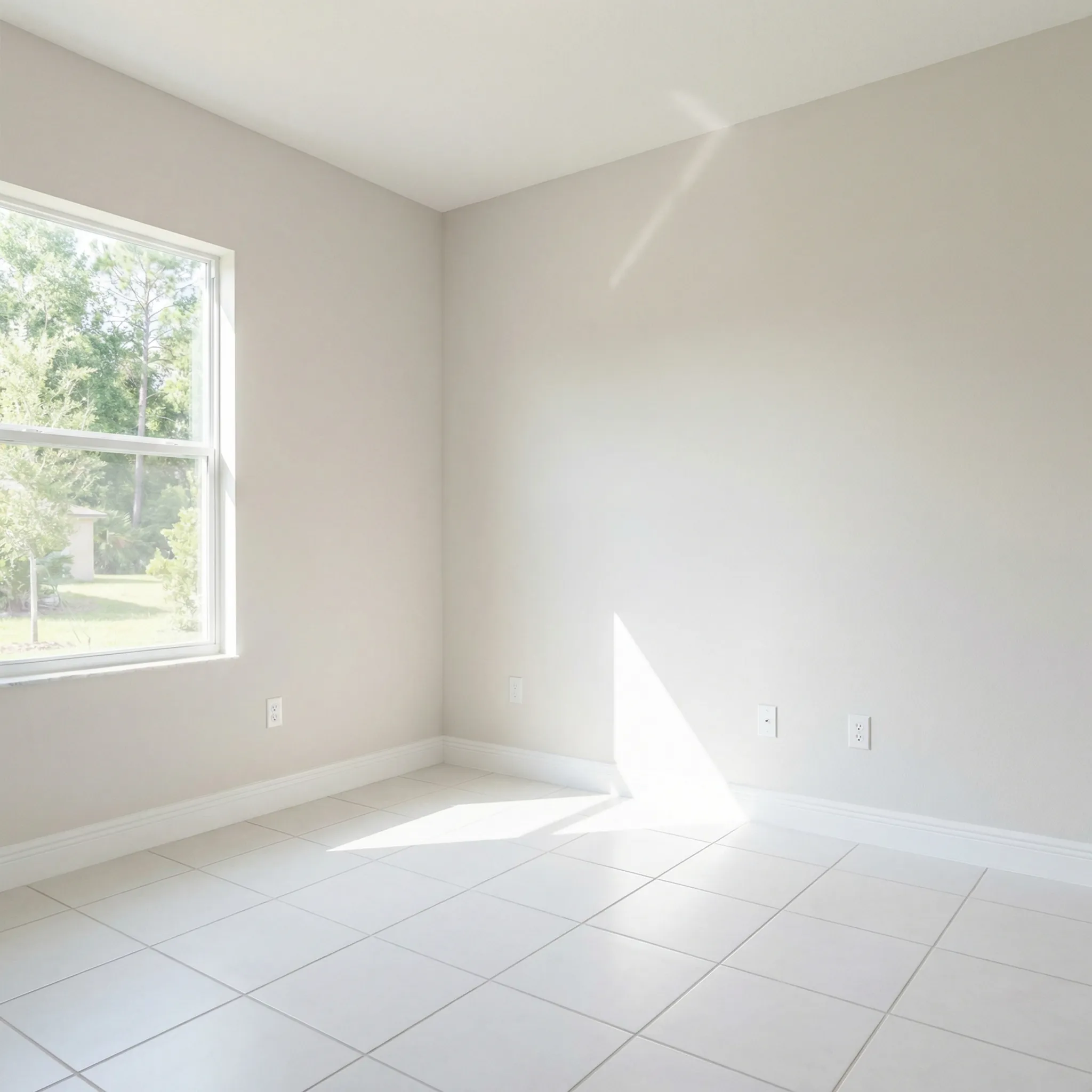 Virtually staged mid-century bedroom by Desiome - before