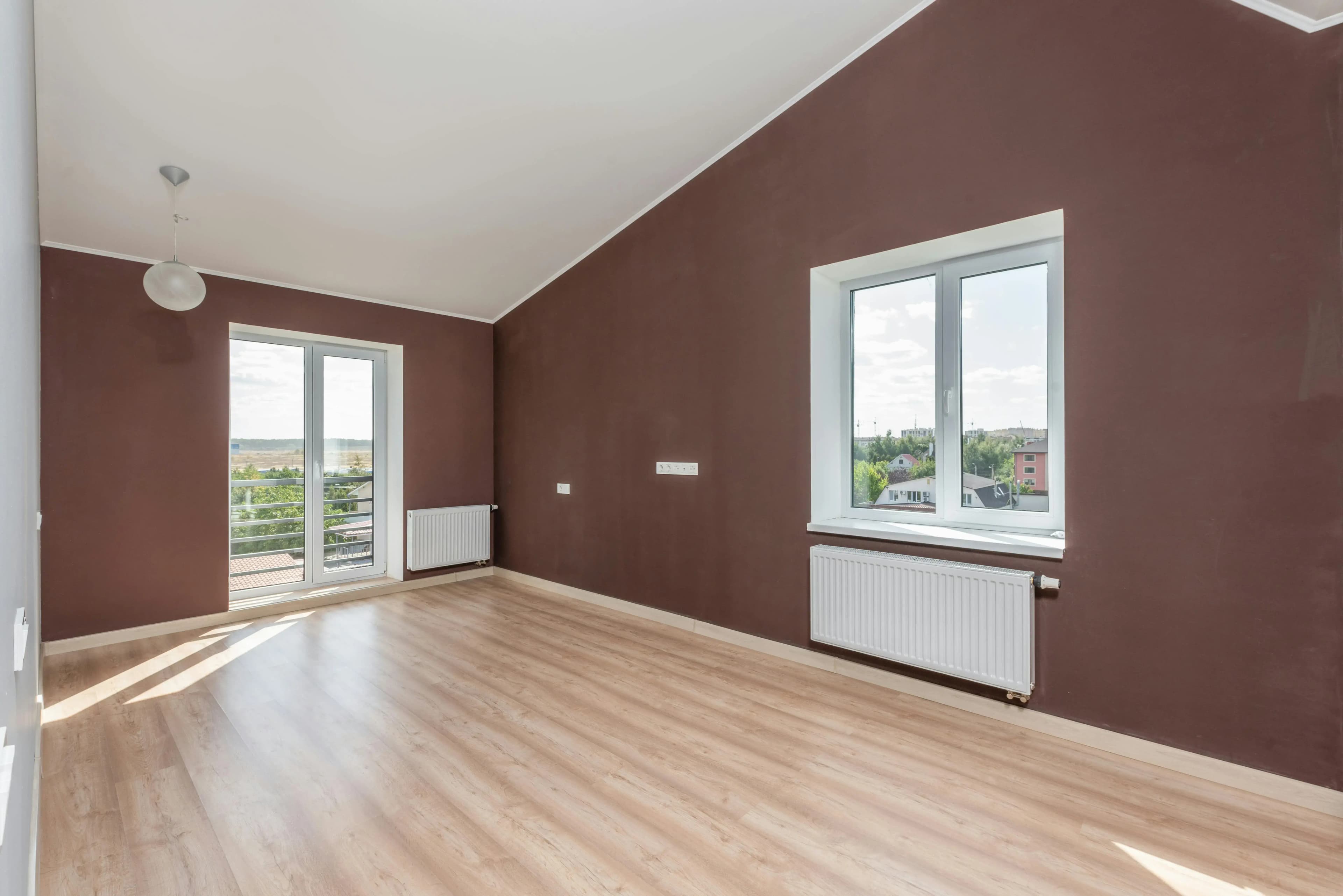 Virtually staged coastal bedroom by Desiome - before