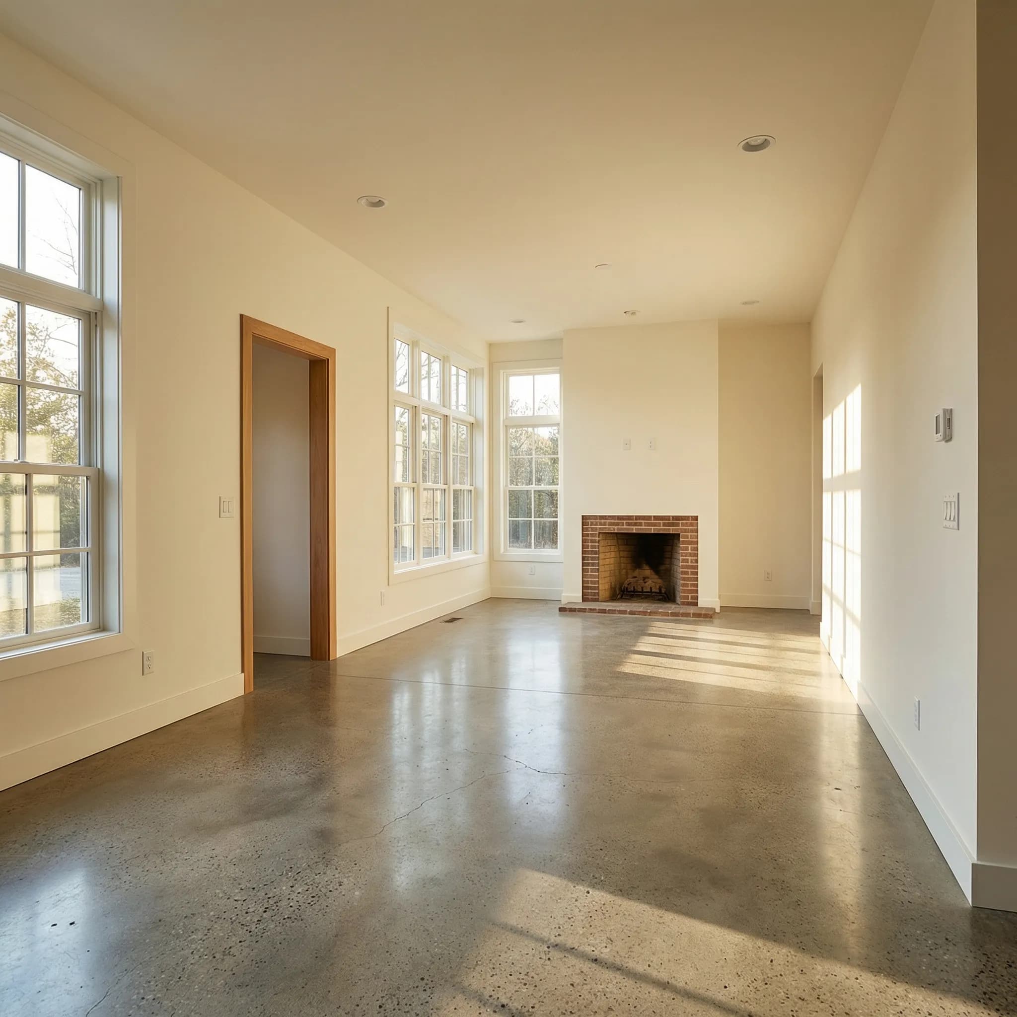 Virtually staged modern living room by Desiome - before